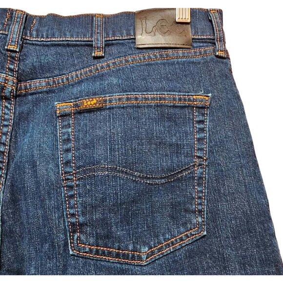Lee Premium Select Regular Fit Mens Jeans Size 36X34 Dark Blue Denim - Picture 5 of 13